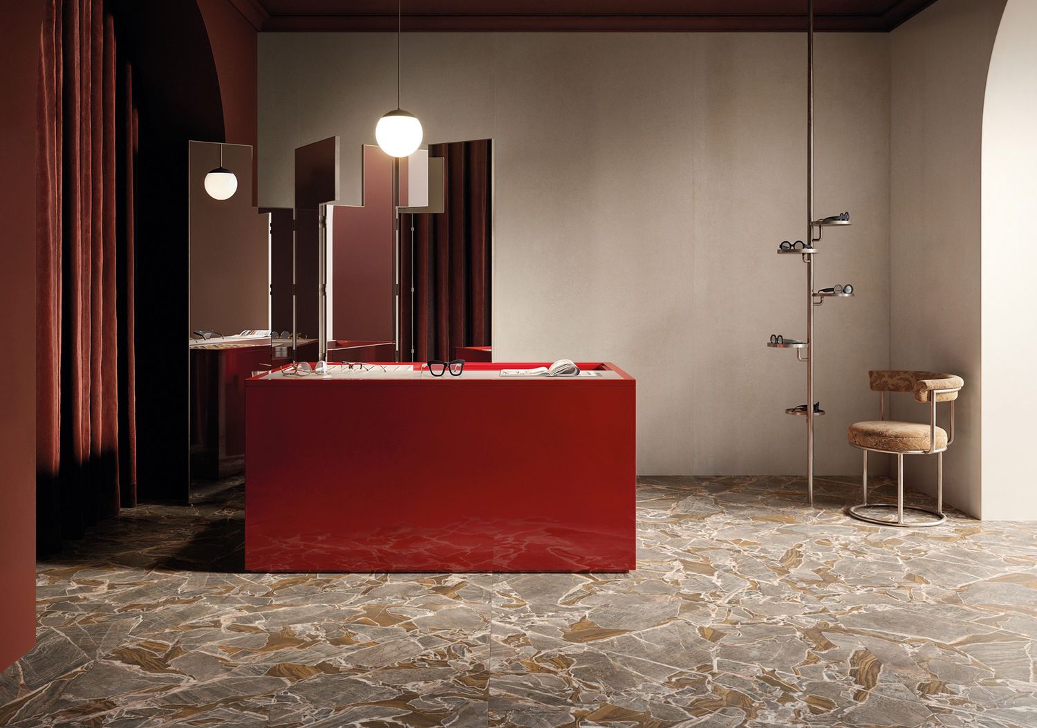 Grès cérame Luci D’oro Dorato soft 60 x 120 cm - Tagina