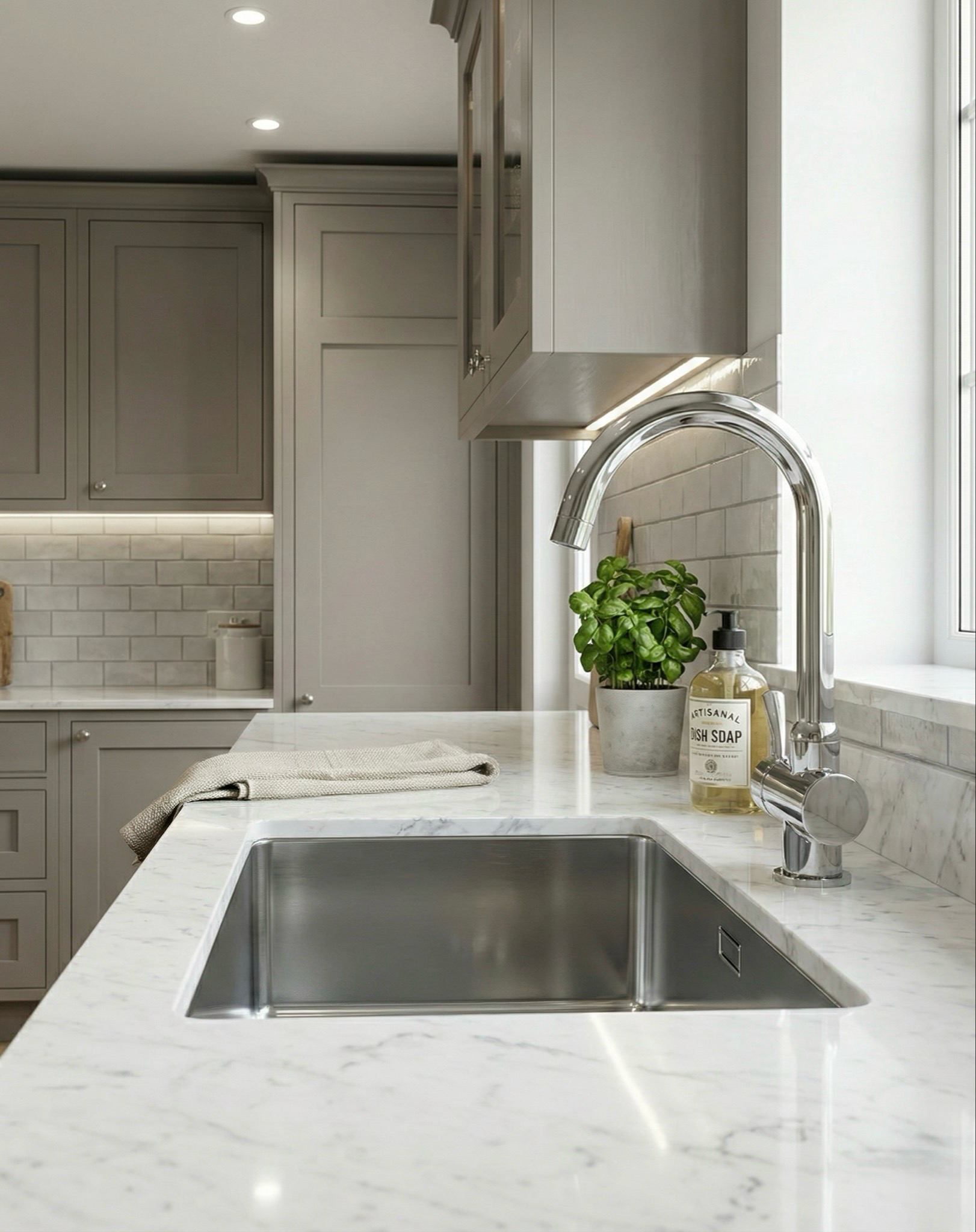 Mitigeur de lavabo ou de cuisine Deante Kostel en chromé - vue 3