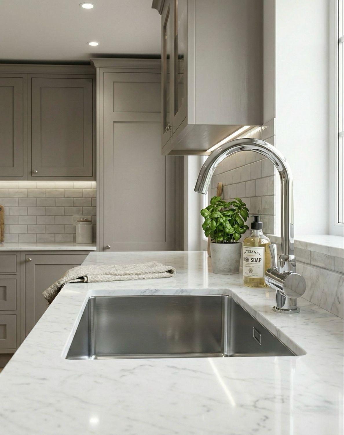 Mitigeur de lavabo ou de cuisine Deante Kostel en chromé — vue 3