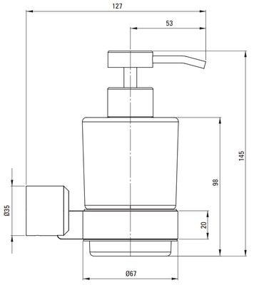 Liquid Soap Dispenser Deante Arnika in Chrome