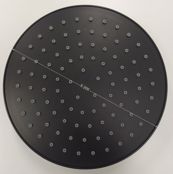 Round Shower Head Deante for Shower Column in Matte Black