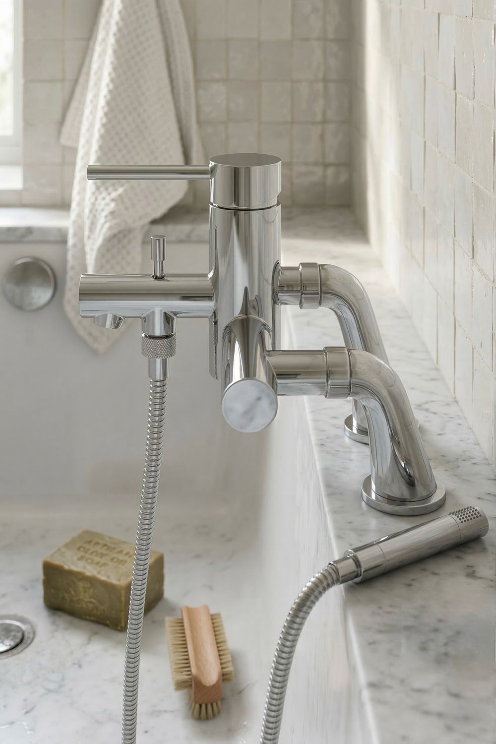 Shower Mixer Riser for Bathtub Spouts