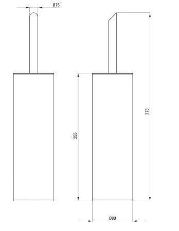 Deante Silia Free-standing Toilet Brush Holder in Matte White