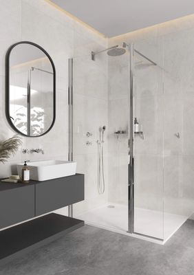 Deante Temisto 3-Hole Concealed Basin Mixer 193 mm without Waste in Chrome
