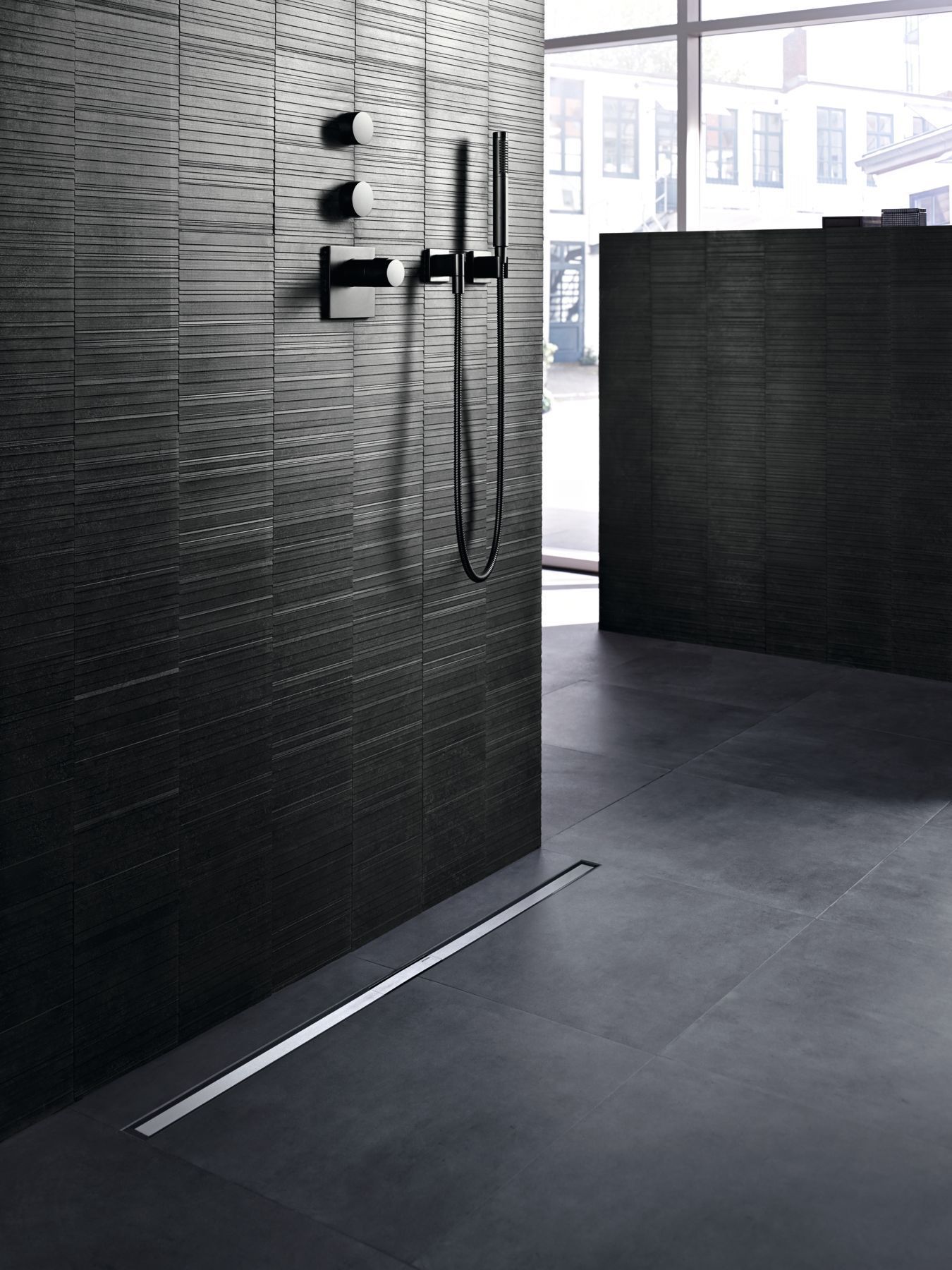 Set de finition Geberit CleanLine60 - Noir / Métal brossé - Longueur 30 - 90 cm - vue 9
