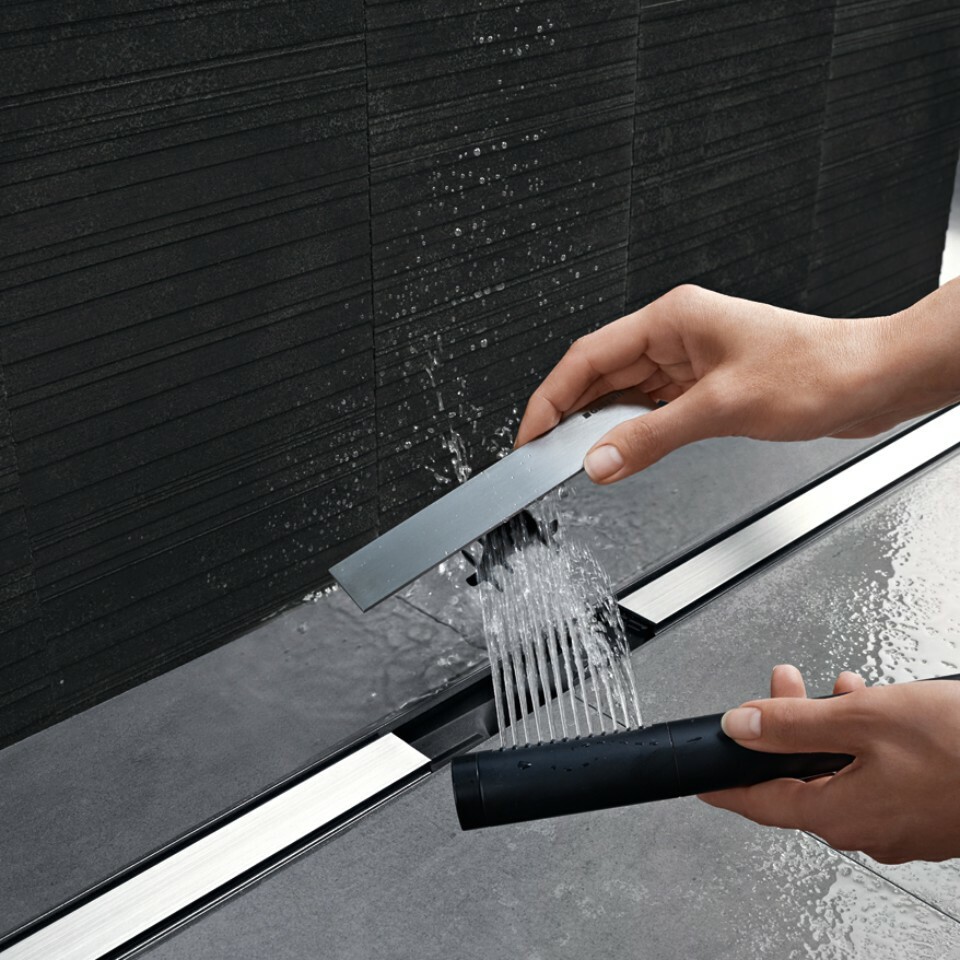 Set de finition Geberit CleanLine60 - Noir / Métal brossé - Longueur 30 - 90 cm - vue 7