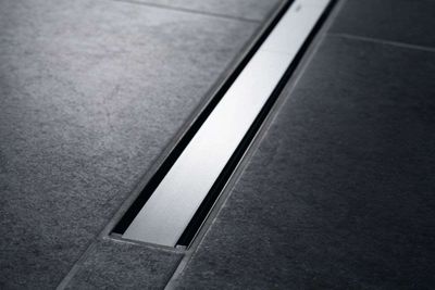 Set de finition Geberit CleanLine60 - Noir / Métal brossé - Longueur 30 - 90 cm