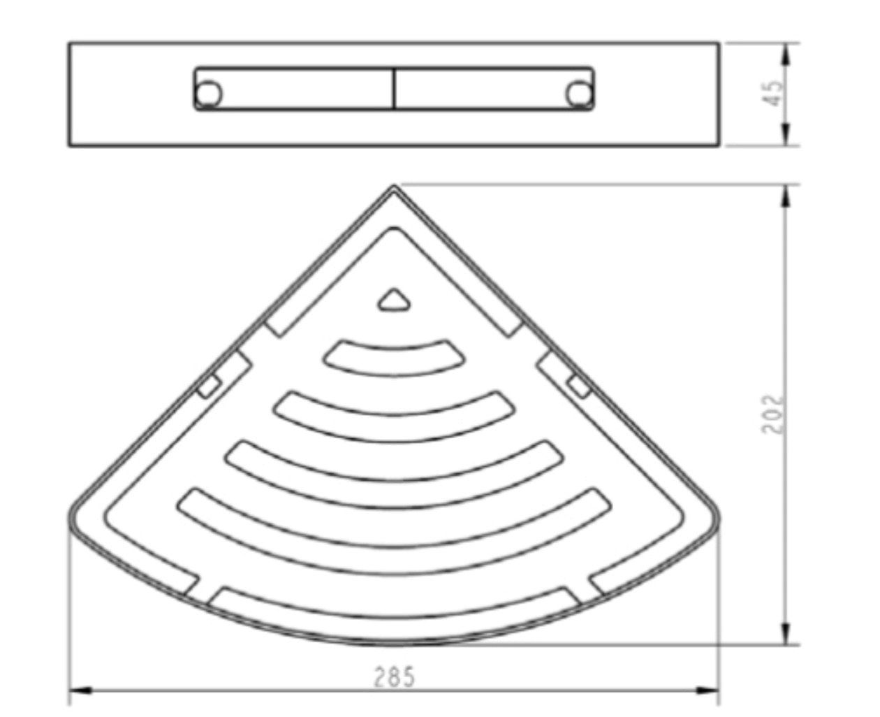 Porte-objet d'angle Nofer Niza en noir mat — vue 3