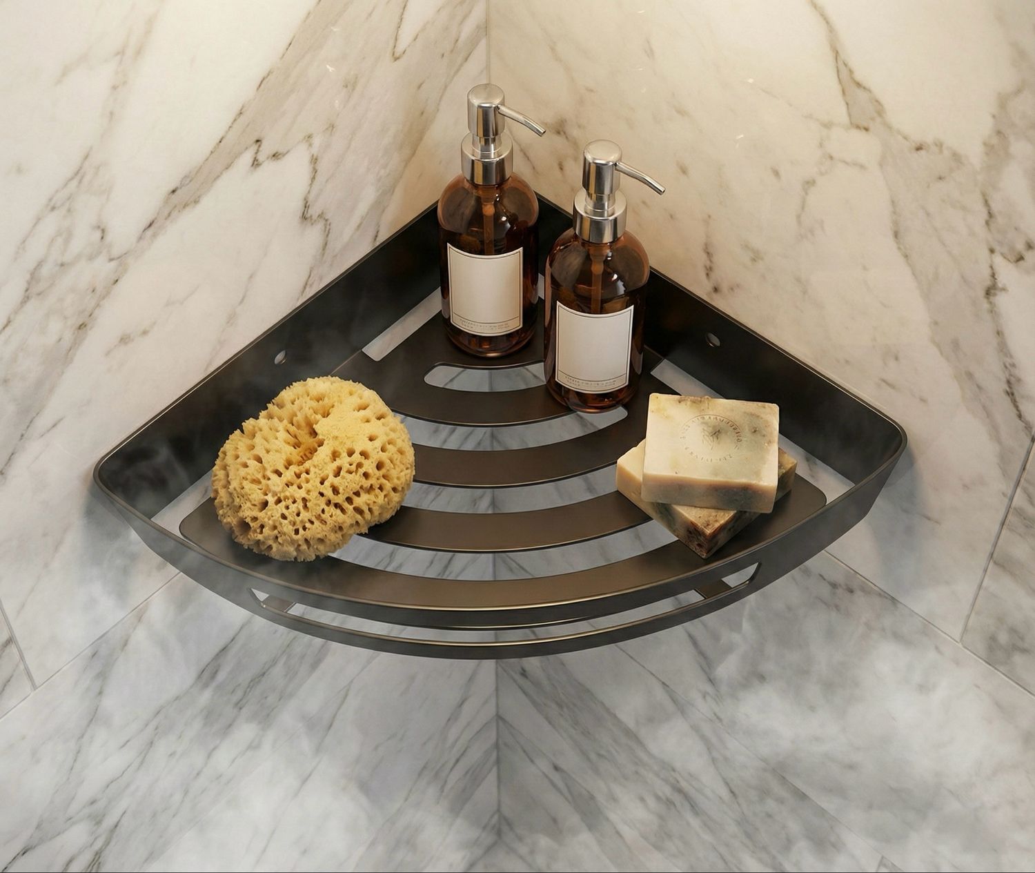 Porte-objet d'angle Nofer Niza en noir mat — vue 2