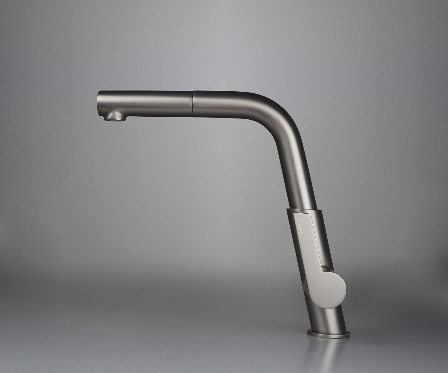 Deante Silia Kitchen Mixer Tap with Pull-Out Titanium Showerhead