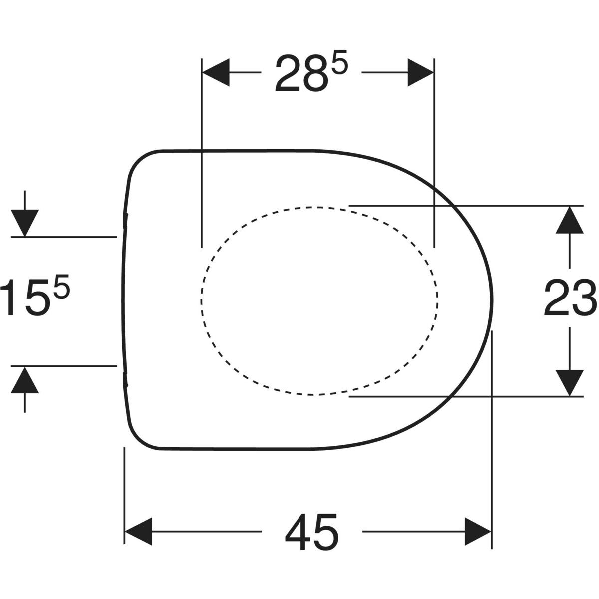 Abattant antibactérien WC Geberit Selnova rond à abaissement standard - vue 2