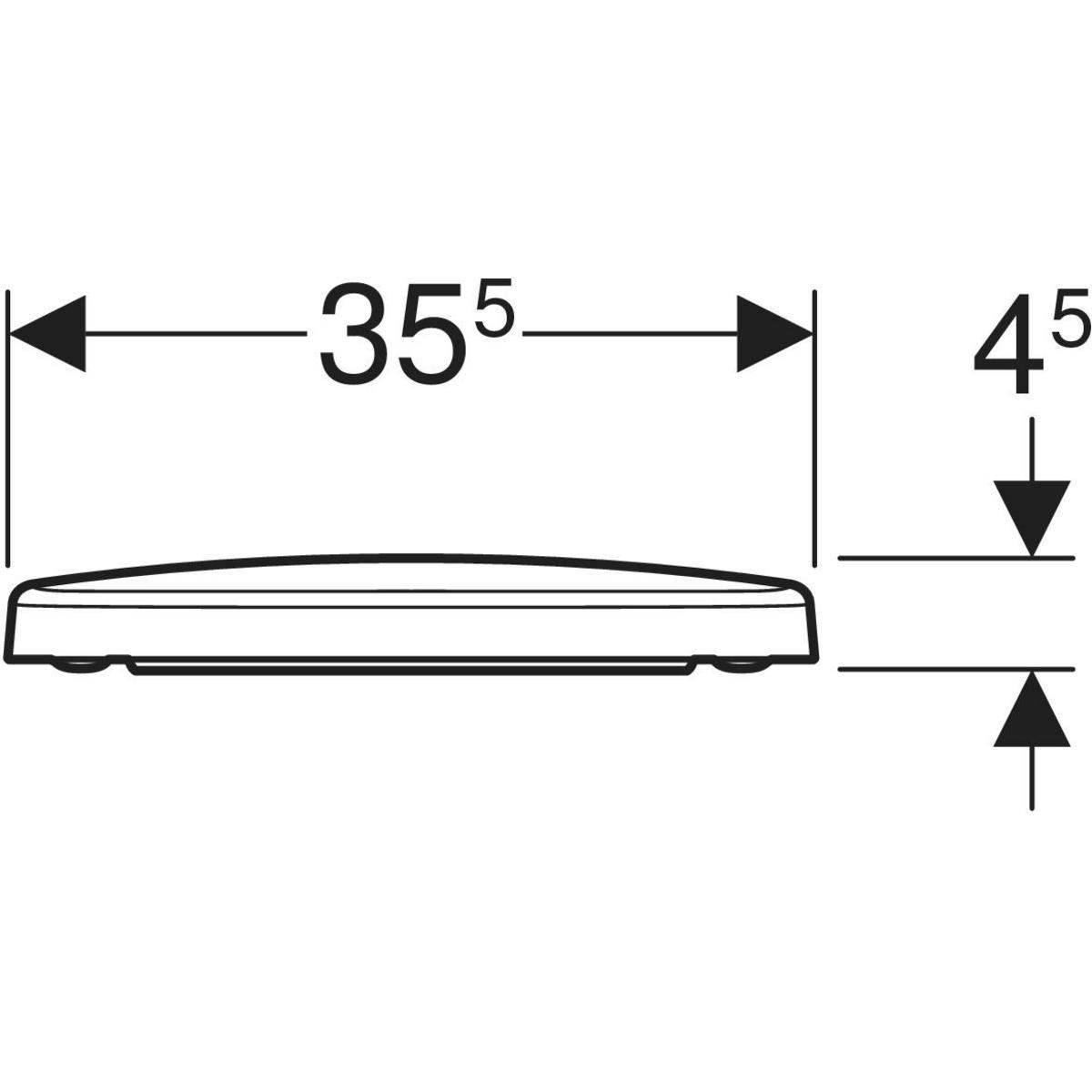 Abattant antibactérien WC Geberit Premium Square à abaissement automatique déclipsable antibactérien - vue 3