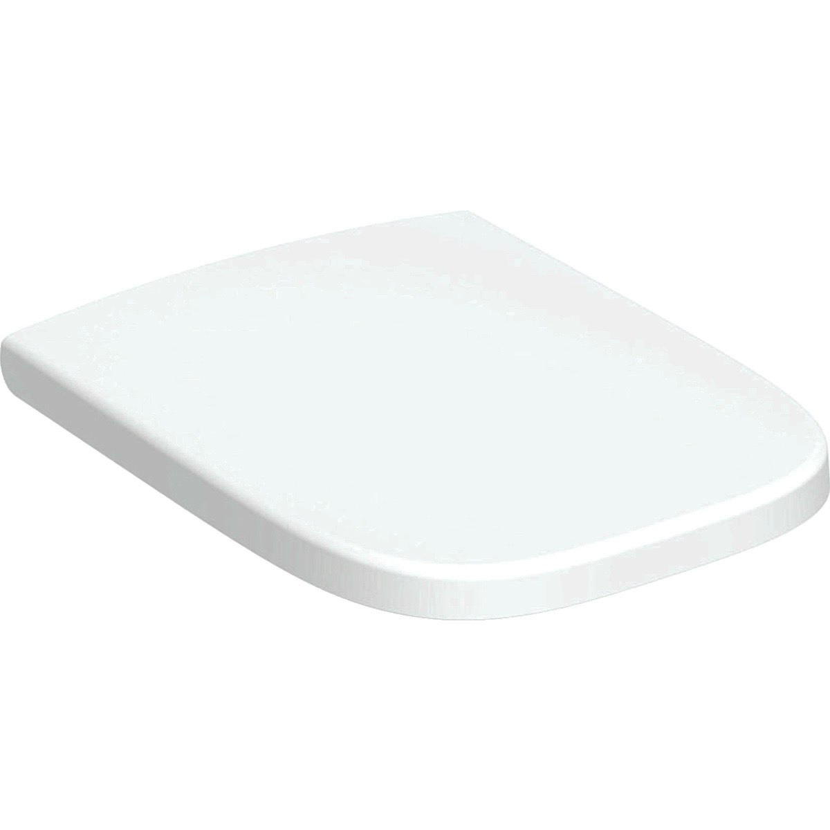 Abattant antibactérien WC Geberit Premium Square à abaissement automatique déclipsable antibactérien