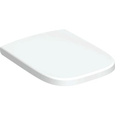 Abattant antibactérien WC Geberit Premium Square à abaissement automatique déclipsable antibactérien