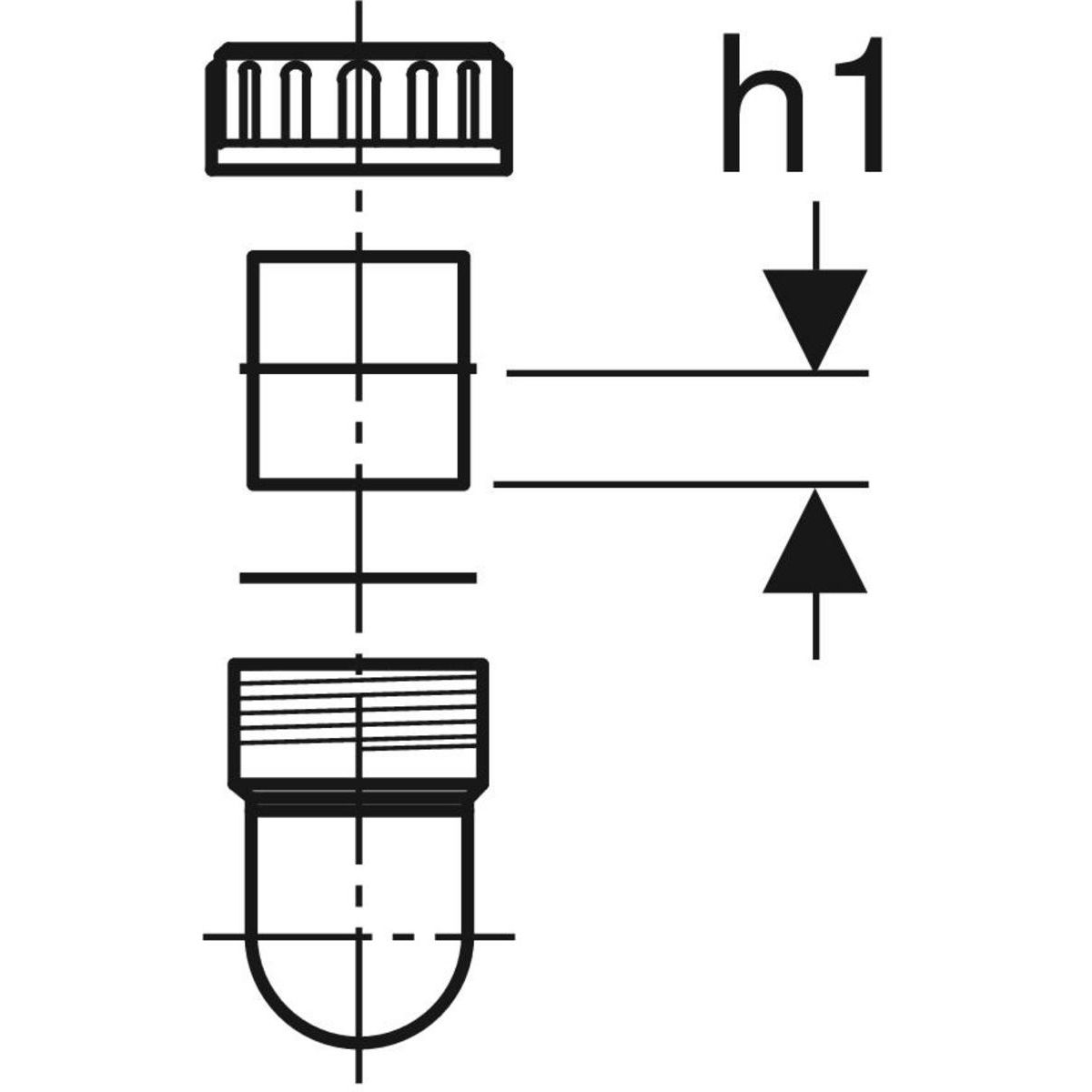 Siphon en tube coudé Geberit PE d=60 mm — vue 3