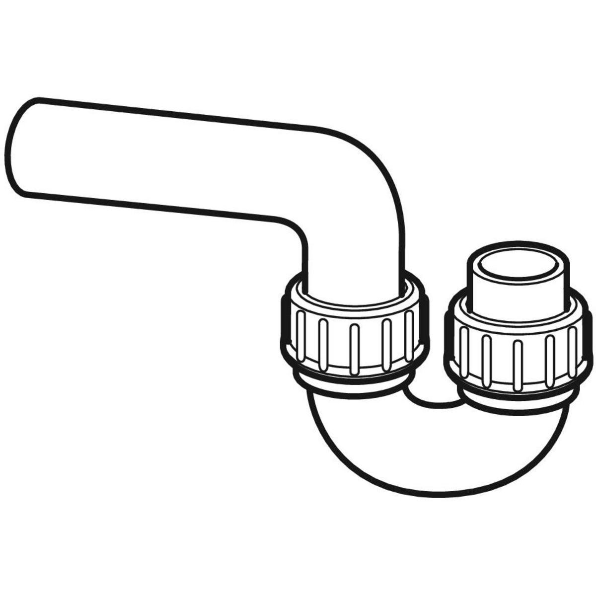 Siphon en tube coudé Geberit PE d=60 mm — vue 4