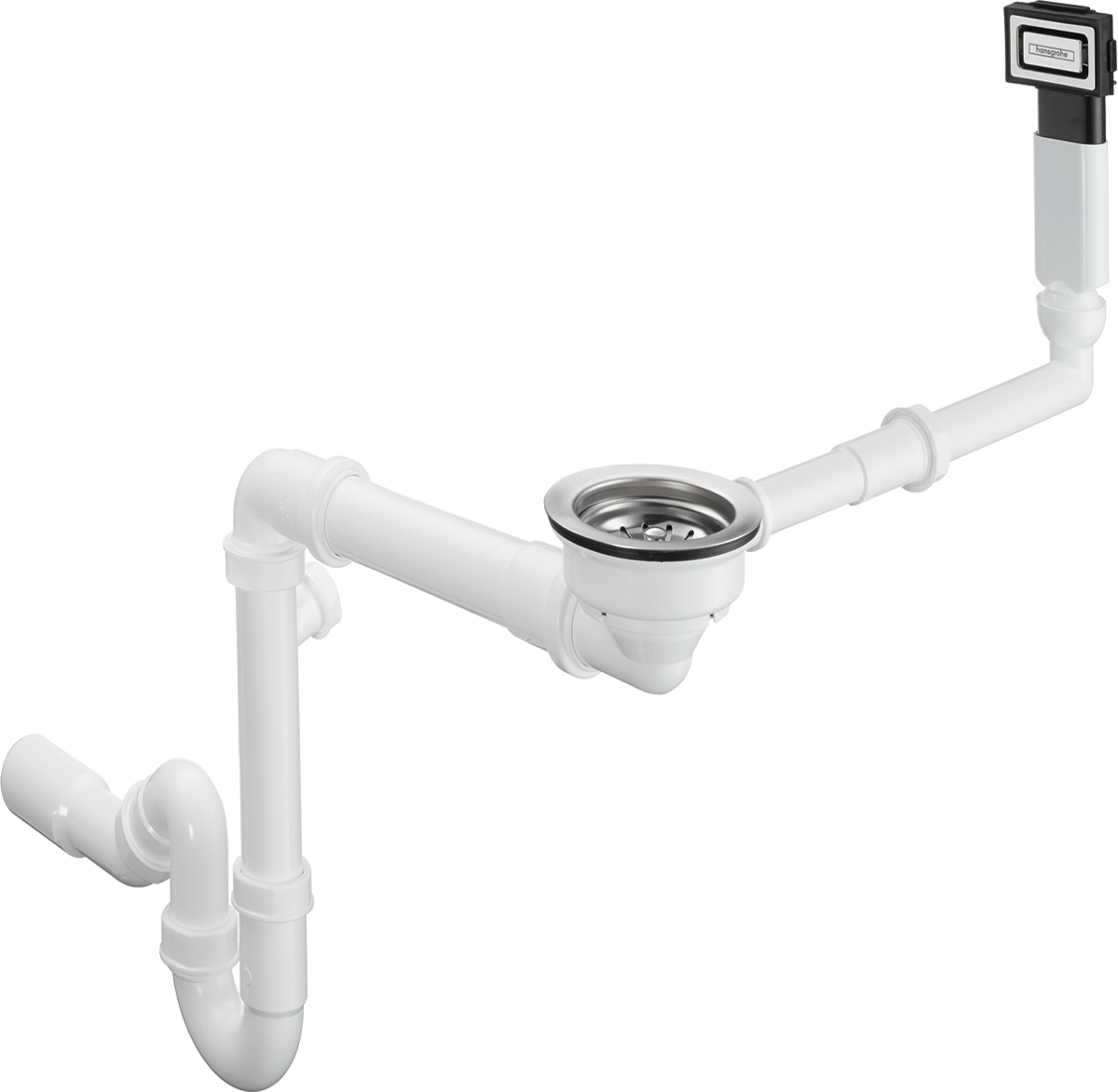 Vidage d'évier de cuisine Hansgrohe simple bac avec trop-plein design