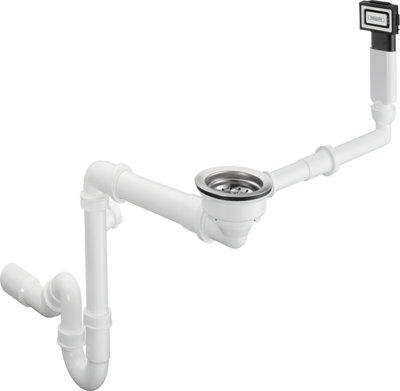 Vidage d'évier de cuisine Hansgrohe simple bac avec trop-plein design