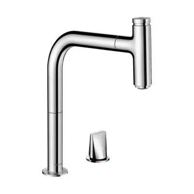 Mitigeur de cuisine Hansgrohe Metris Select M71 200 deux trous avec douchette extractible 1 jet, sBox