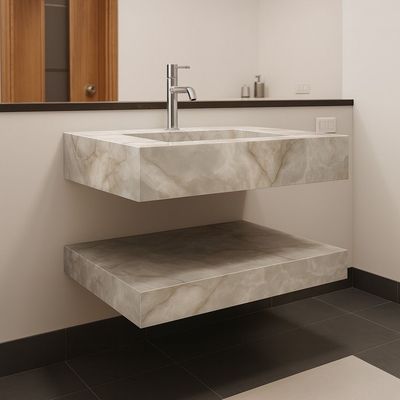 Sous plan-vasque 60 cm en grès cérame Épure Minérale