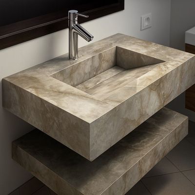 Plan-vasque 80 cm en grès cérame Épure Minérale