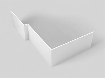 Bluestone Panel for Twin Right Bathtub