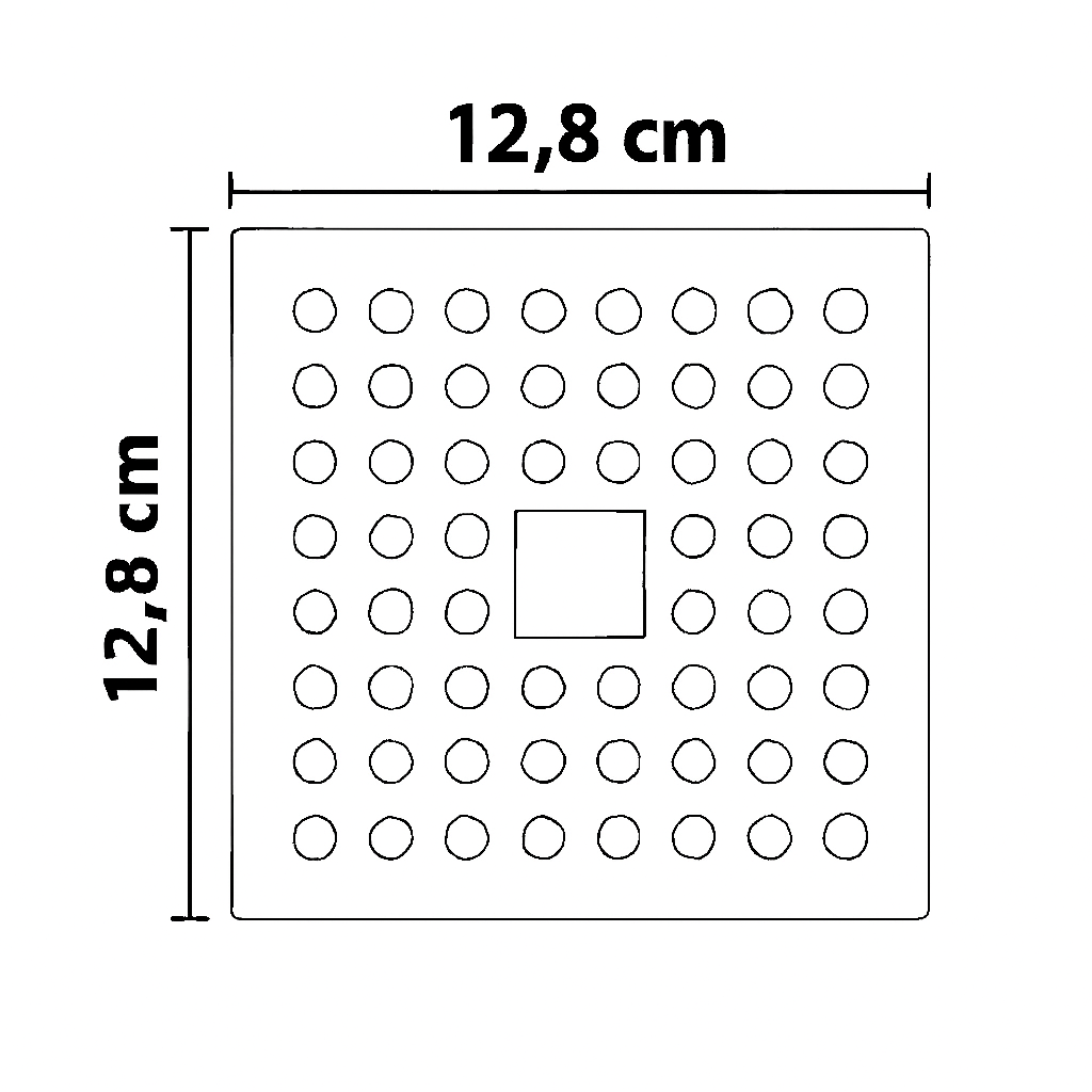 Grille plate Bluestone pour receveurs de douche Ardoise et Vulcanite en inox - vue 3