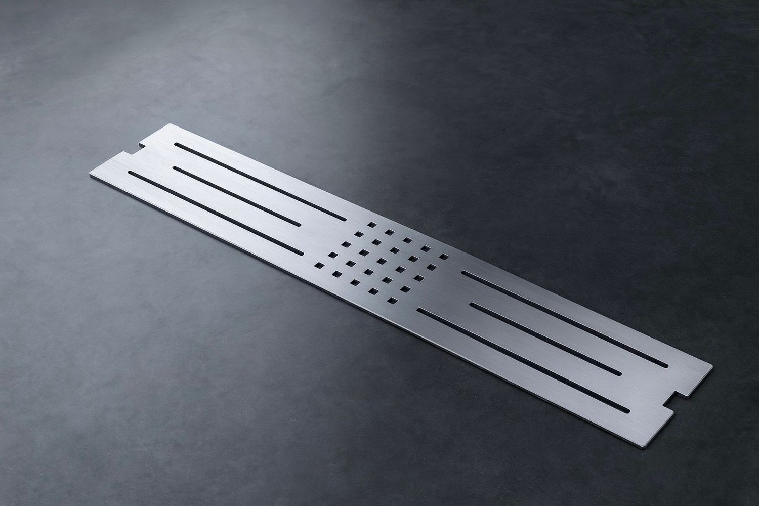 Grille plate Bluestone pour receveurs de douche Galaxit - finition chromée