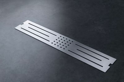 Grille plate Bluestone pour receveurs de douche Galaxit - finition chromée