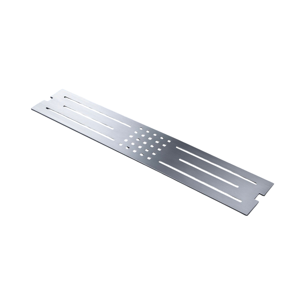 Grille plate Bluestone pour receveurs de douche Galaxit - finition chromée - vue 2