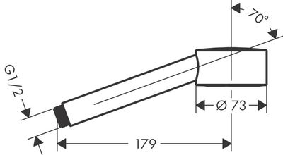 AXOR One 75 1-Jet Hand Shower in Brushed Stainless Steel