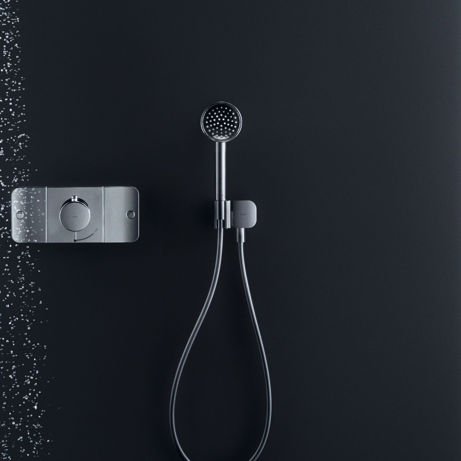 AXOR One Fixfit Porter Connection Elbow in Brushed Stainless Steel