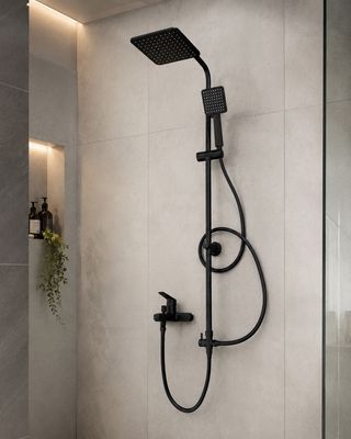 Colonne de douche Deante Jasmin 200 avec mitigeur de bain / douche en noir mat