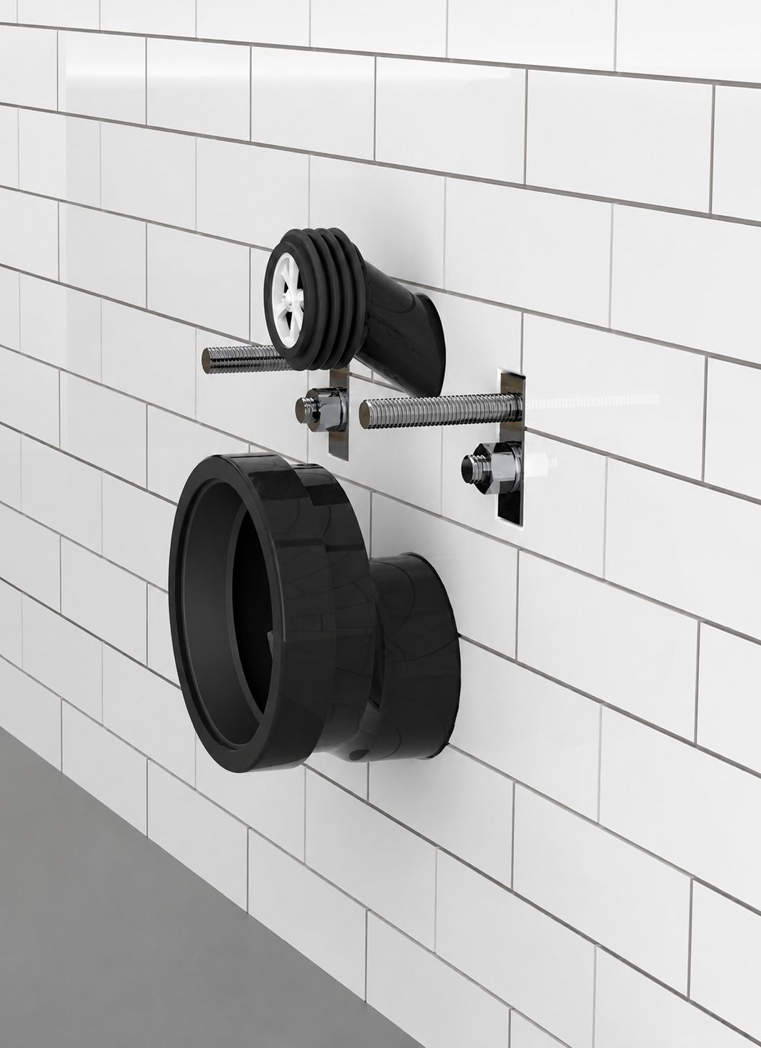 Geberit connection kit for wall-hung toilet, length 18.5 cm, with O-ring