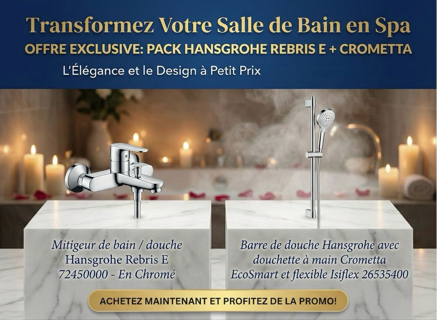 Hansgrohe Rebris bathtub Pack
