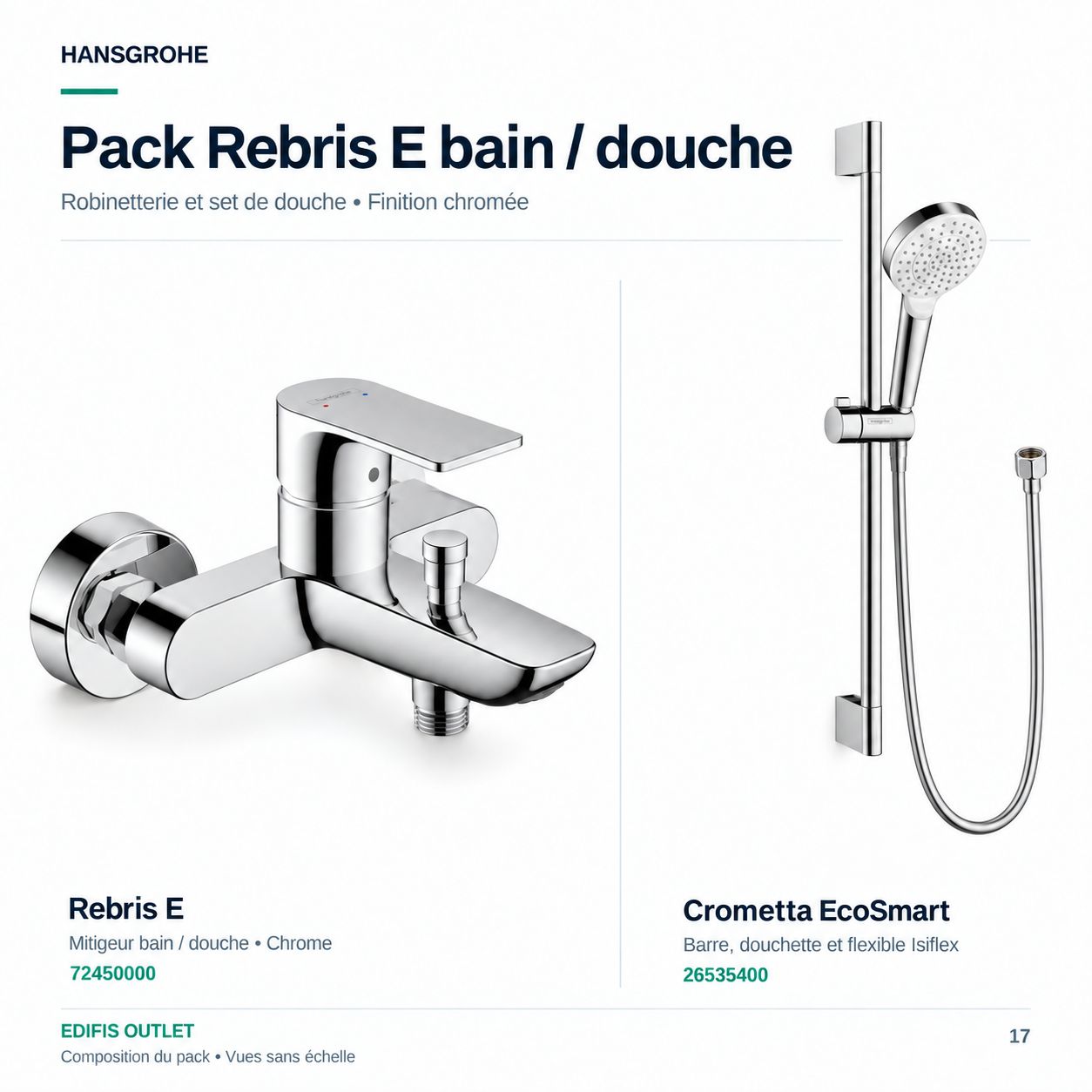 Hansgrohe Rebris bathtub Pack