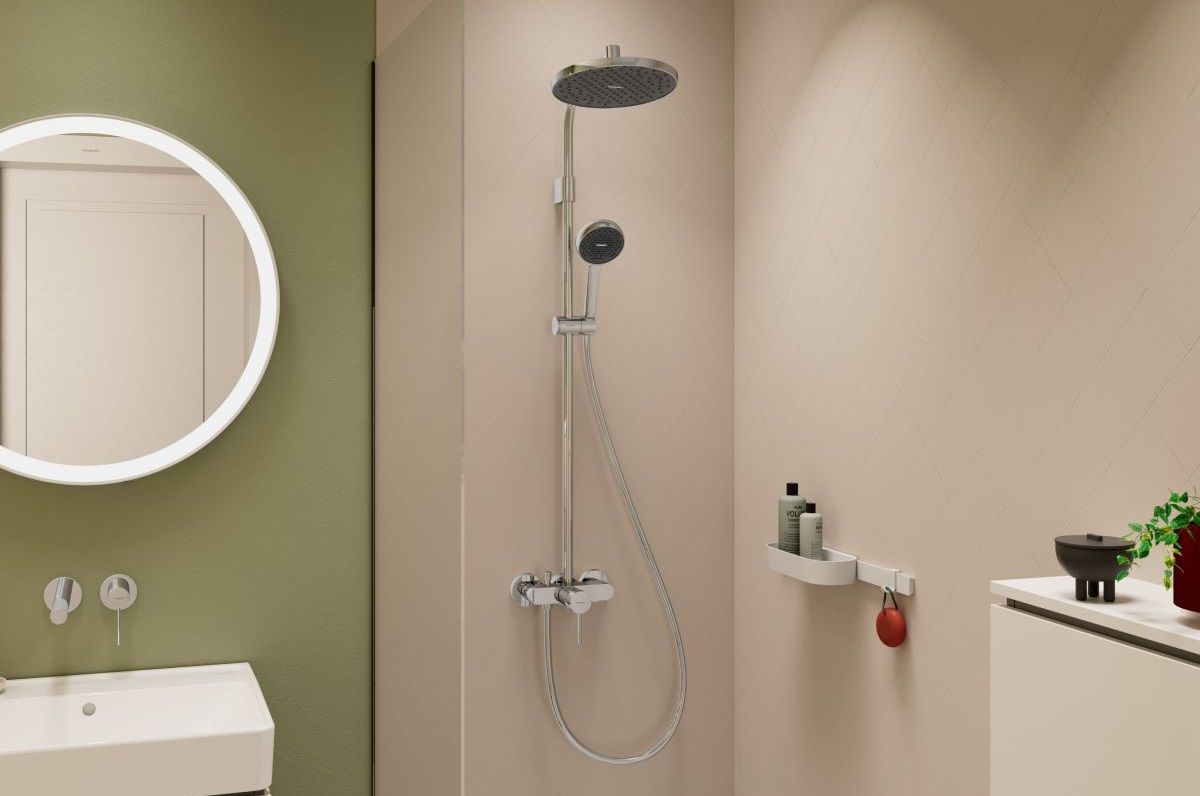 Colonne de douche Showerpipe Hansgrohe Activera S 240 1 jet avec mitigeur EcoSmart — vue 4