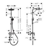 Activera S Colonne de douche 240 1jet EcoSmart avec mitigeur mécanique
