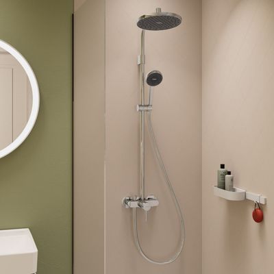 Shower Column Showerpipe Hansgrohe Activera S 240 1 Jet with EcoSmart Mixer