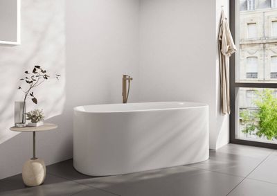 Hansgrohe Finoris Bath/Shower Mixer for Floor Mount in Brushed Bronze