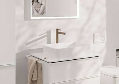 Hansgrohe Finoris 260 CoolStart Basin Mixer with Pull Rod and Waste Set in Brushed Bronze