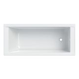 Baignoire rectangulaire blanche Geberit Supero 170 x 75 cm avec pieds, matériau acrylique sanitaire.