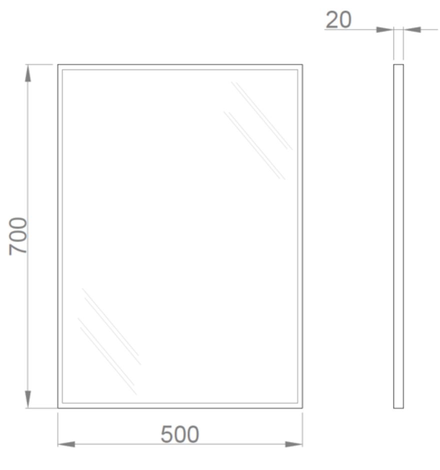 Nofer Mirror with Folded Frame
