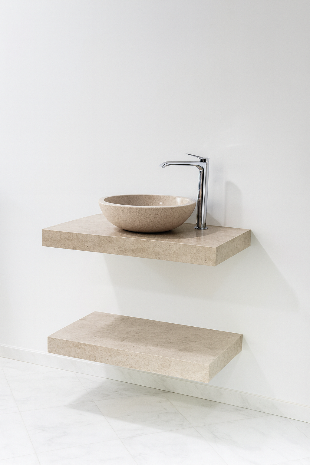 Plan-vasque Utique 80 cm en marbre Kedhel gris - vue 2
