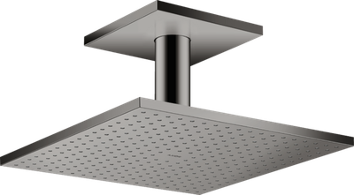 Axor ShowerSolutions 300 Overhead Shower 1 Spray with Ceiling Connection in Polished Black Chrome