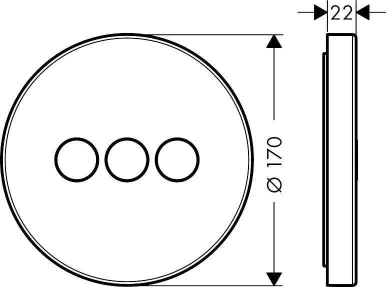 Set de finition pour mitigeur encastré Axor ShowerSelect en nickel brossé - vue 2