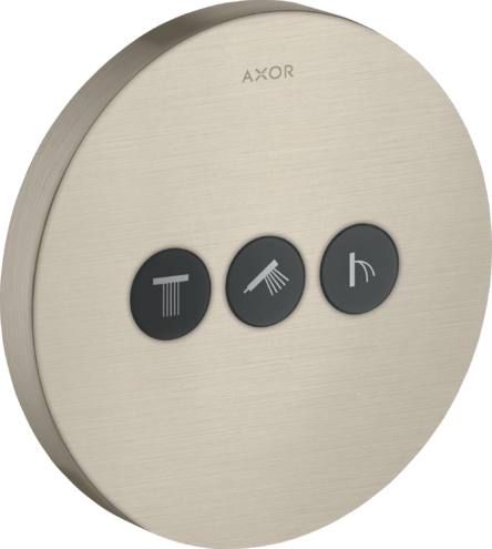 Finish set for AXOR ShowerSelect concealed mixer in brushed nickel