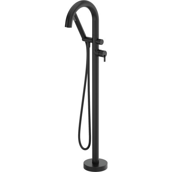 Deante Silia Bath/Shower Mixer for Floor Mounting in Matte Black