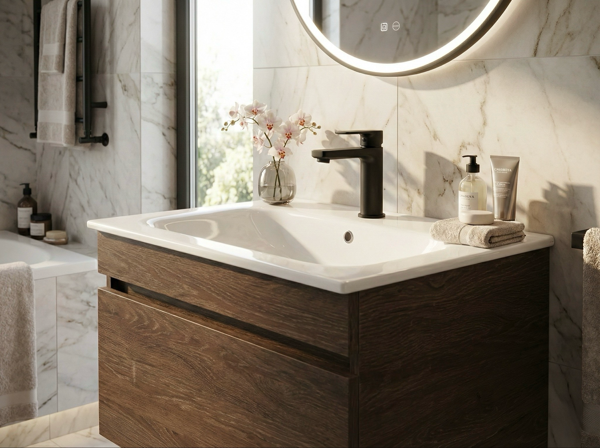 Meuble de salle de bains à un tiroir pour lavabo Geberit Selnova Square 60 cm (sans vasque) - vue 2
