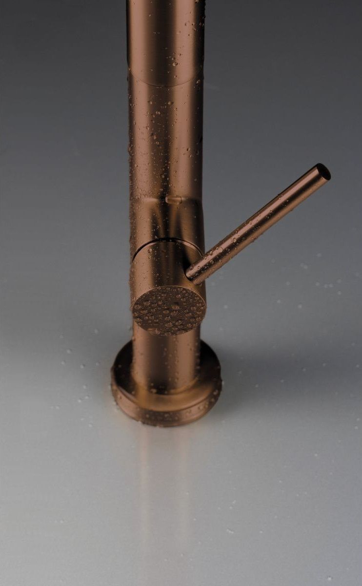 Mitigeur de cuisine Deante Olfato avec douchette extractible 2 jets en PVD bronze brossé — vue 3